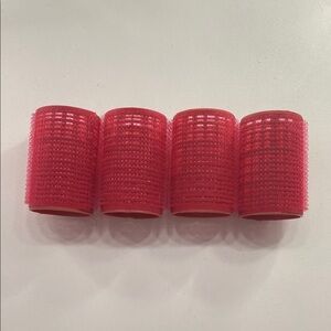 Set of Red Hair Rollers